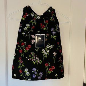 OSCAR DE LA RENTA Black Floral dress with Sequin Ladybugs, Girls size 4